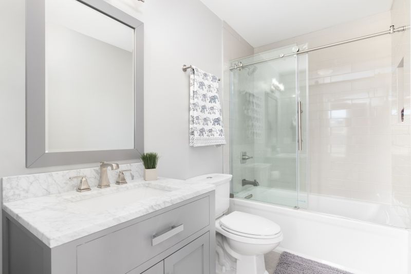 Small Bathroom Shower with Sliding Doors